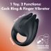 Эрекционное кольцо 2в1 со стимуляцией клитора черное Satisfyer Perfect Pair 1