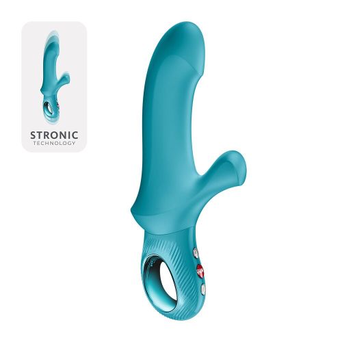 Пульсатор для точки G с отростком для клитора голубого цвета Fun Factory Bi Stronic Curve