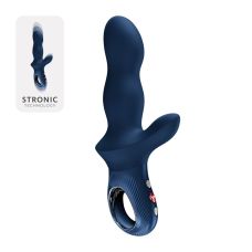 Пульсатор для точки G с клиторальным отростком синий Fun Factory Bi Stronic Crave 