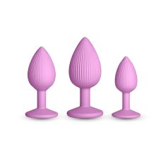 Набір анальних пробок на присоску рожевого кольору NS Novelties INYA - Triple Ace Kit - Blush