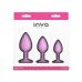 Набір анальних пробок на присоску рожевого кольору NS Novelties INYA - Triple Ace Kit - Blush