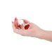 Скляний анальний затор з червоним камінчиком у формі серця NS Novelties Crystal - Desires - Red Heart розмір Small