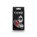Скляний анальний затор з червоним камінчиком у формі серця NS Novelties Crystal - Desires - Red Heart розмір Small
