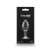 Скляна анальна пробка з червоним камінчиком у формі серця NS Novelties Crystal - Desires - Red Heart розмір Medium