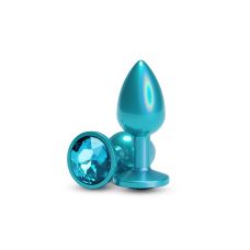 Анальна пробка з камінчиком бірюзова NS Novelties Rear Assets - Iridescent розмір Small