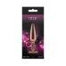 Анальная пробка глянцевая золотистая с кристаллом розовым NS Novelties Rear Assets - Tapered размер Medium
