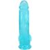 Фаллоимитатор реалистичный на присоске бирюзовый Doc Johnson Crystal Jellies 8 Inch