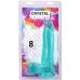 Фаллоимитатор реалистичный на присоске бирюзовый Doc Johnson Crystal Jellies 8 Inch