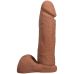 Фаллоимитатор реалистичный на съемной присоске бежевый Doc Johnson The Realistic Cock ULTRASKYN - 8 Inch with Balls Caramel