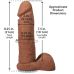Фаллоимитатор реалистичный на съемной присоске бежевый Doc Johnson The Realistic Cock ULTRASKYN - 8 Inch with Balls Caramel