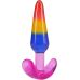 Набор анальных пробок разноцветных Doc Johnson Crystal Jellies - Anal Trainer Set