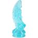 Фэнтезийный фаллоимитатор на присоске бирюзовый Doc Johnson Crystal Jellies - Invader Dong 8.5