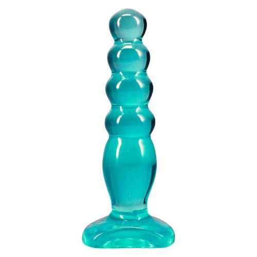 Анальні кульки бірюзові Doc Johnson Crystal Jellies - Anal Delight - 5 Inch
