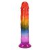 Фалоімітатор реалістичний на присосці райдужний Doc Johnson Crystal Jellies - 8.5 Inch