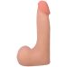 Фаллоимитатор реалистичный на съемной присоске телесный Doc Johnson The Realistic Cock ULTRASKYN - 7 Inch with Balls Vanilla