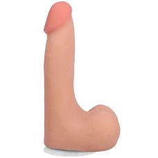 Фаллоимитатор реалистичный на съемной присоске телесный Doc Johnson The Realistic Cock ULTRASKYN - 7 Inch with Balls Vanilla