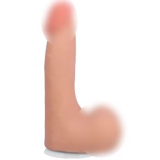 Фалоімітатор реалістичний на знімній присосці тілесний Doc Johnson The Realistic Cock ULTRASKYN - 7 Inch with Balls Vanilla