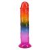 Фалоімітатор реалістичний на присосці райдужний Doc Johnson Crystal Jellies - 7.5 Inch