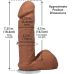 Фалоімітатор реалістичний на знімній присосці бежевий Doc Johnson The Realistic Cock ULTRASKYN - 6 Inch with Balls Caramel