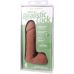 Фалоімітатор реалістичний на знімній присосці бежевий Doc Johnson The Realistic Cock ULTRASKYN - 6 Inch with Balls Caramel