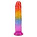 Фалоімітатор реалістичний на присосці райдужний Doc Johnson Crystal Jellies - 7 Inch