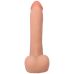 Фаллоимитатор реалистичный на съемной присоске телесный Doc Johnson The Realistic Cock ULTRASKYN - 9 Inch with Balls Vanilla