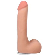 Фаллоимитатор реалистичный на съемной присоске телесный Doc Johnson The Realistic Cock ULTRASKYN - 9 Inch with Balls Vanilla
