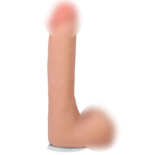 Фаллоимитатор реалистичный на съемной присоске телесный Doc Johnson The Realistic Cock ULTRASKYN - 9 Inch with Balls Vanilla