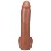 Фаллоимитатор реалистичный на съемной присоске бежевый Doc Johnson The Realistic Cock ULTRASKYN - 9 Inch with Balls Caramel