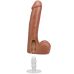 Фаллоимитатор реалистичный на съемной присоске бежевый Doc Johnson The Realistic Cock ULTRASKYN - 9 Inch with Balls Caramel