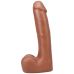 Фаллоимитатор реалистичный на съемной присоске бежевый Doc Johnson The Realistic Cock ULTRASKYN - 9 Inch with Balls Caramel