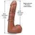 Фаллоимитатор реалистичный на съемной присоске бежевый Doc Johnson The Realistic Cock ULTRASKYN - 9 Inch with Balls Caramel