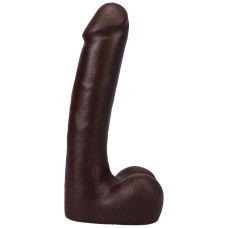 Фаллоимитатор реалистичный на съемной присоске коричневый Doc Johnson The Realistic Cock ULTRASKYN - 9 Inch with Balls Chocolate