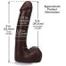 Фаллоимитатор реалистичный на съемной присоске коричневый Doc Johnson The Realistic Cock ULTRASKYN - 9 Inch with Balls Chocolate