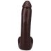 Фаллоимитатор реалистичный на съемной присоске коричневый Doc Johnson The Realistic Cock ULTRASKYN - 9 Inch with Balls Chocolate