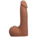Фаллоимитатор реалистичный на съемной присоске бежевый Doc Johnson The Realistic Cock ULTRASKYN - 7 Inch with Balls Caramel