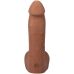 Фаллоимитатор реалистичный на съемной присоске бежевый Doc Johnson The Realistic Cock ULTRASKYN - 7 Inch with Balls Caramel