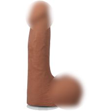 Фалоімітатор реалістичний на знімній присосці бежевий Doc Johnson The Realistic Cock ULTRASKYN - 7 Inch with Balls Caramel