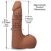 Фаллоимитатор реалистичный на съемной присоске бежевый Doc Johnson The Realistic Cock ULTRASKYN - 7 Inch with Balls Caramel