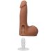Фаллоимитатор реалистичный на съемной присоске бежевый Doc Johnson The Realistic Cock ULTRASKYN - 7 Inch with Balls Caramel