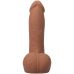 Фаллоимитатор реалистичный на съемной присоске бежевый Doc Johnson The Realistic Cock ULTRASKYN - 7 Inch with Balls Caramel