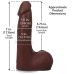 Фаллоимитатор реалистичный на съемной присоске коричневый Doc Johnson The Realistic Cock ULTRASKYN - 7 Inch with Balls Chocolate