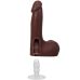 Фаллоимитатор реалистичный на съемной присоске коричневый Doc Johnson The Realistic Cock ULTRASKYN - 7 Inch with Balls Chocolate