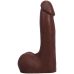 Фаллоимитатор реалистичный на съемной присоске коричневый Doc Johnson The Realistic Cock ULTRASKYN - 7 Inch with Balls Chocolate