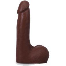 Фаллоимитатор реалистичный на съемной присоске коричневый Doc Johnson The Realistic Cock ULTRASKYN - 7 Inch with Balls Chocolate