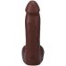 Фаллоимитатор реалистичный на съемной присоске коричневый Doc Johnson The Realistic Cock ULTRASKYN - 7 Inch with Balls Chocolate