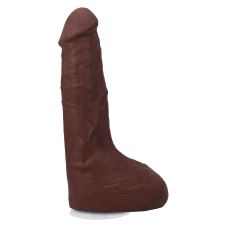 Кончающий фаллоимитатор реалистичный на присоске коричневый Doc Johnson The Realistic Cock ULTRASKYN - Squirting 9,5