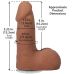 Фаллоимитатор реалистичный на съемной присоске бежевый Doc Johnson The Realistic Cock ULTRASKYN - 5 Inch with Balls Caramel