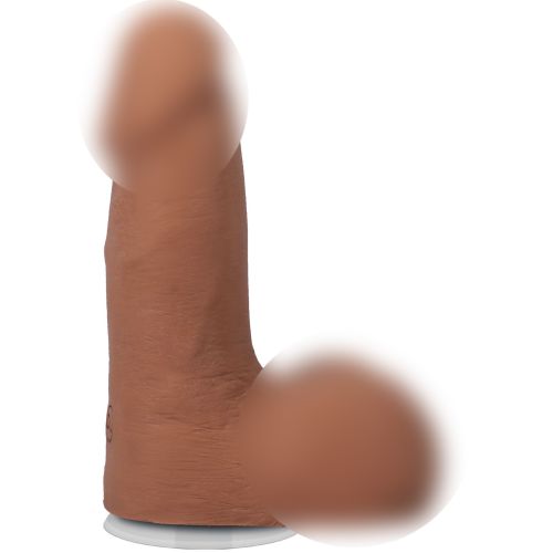 Фалоімітатор реалістичний на знімній присосці бежевий Doc Johnson The Realistic Cock ULTRASKYN - 5 Inch with Balls Caramel