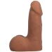 Фаллоимитатор реалистичный на съемной присоске бежевый Doc Johnson The Realistic Cock ULTRASKYN - 5 Inch with Balls Caramel